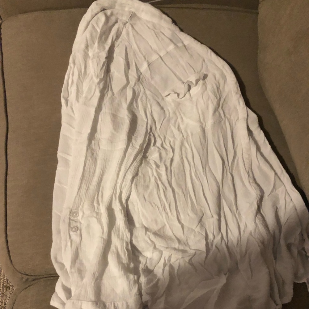 White button up blouse